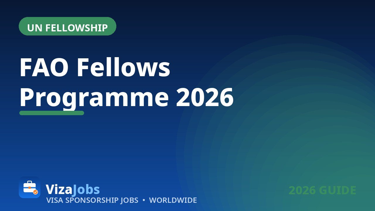 FAO Fellows Programme 2026 complete guide banner by VizaJobs